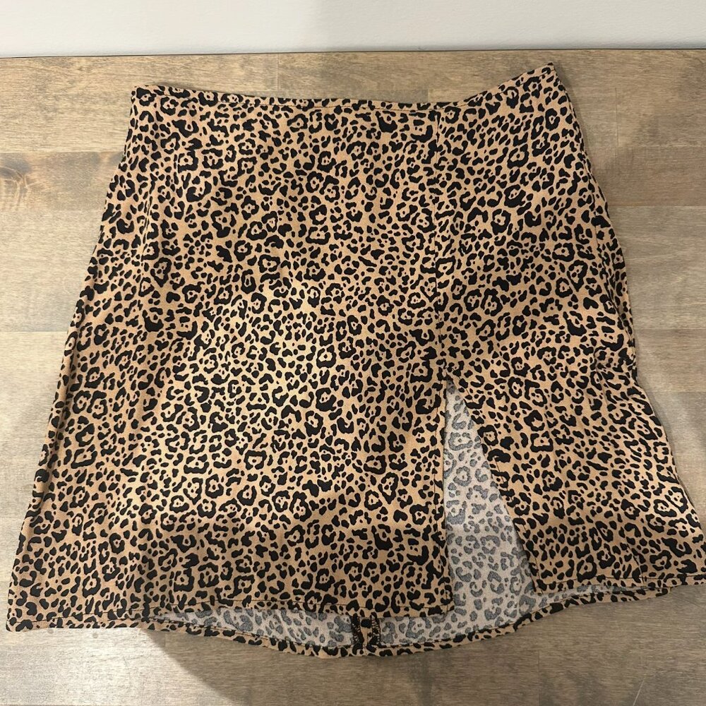 Reformation Margot mini skirt leopard